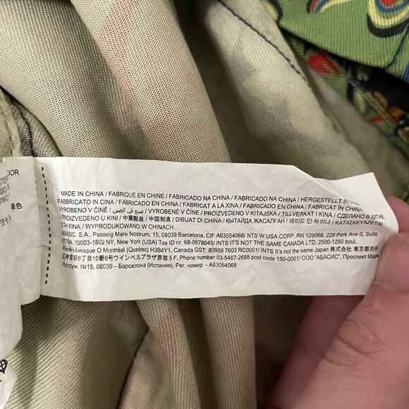 Desigual Jacket Tropical Print Patchwork Button Up Multicolor Shacket Medium - Picture 9 of 11